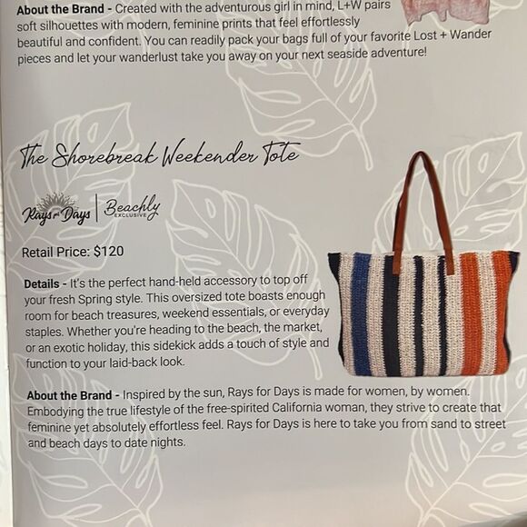 Beachly *Rays for Days* Handmade Oversized Tote - Picture 3 of 7